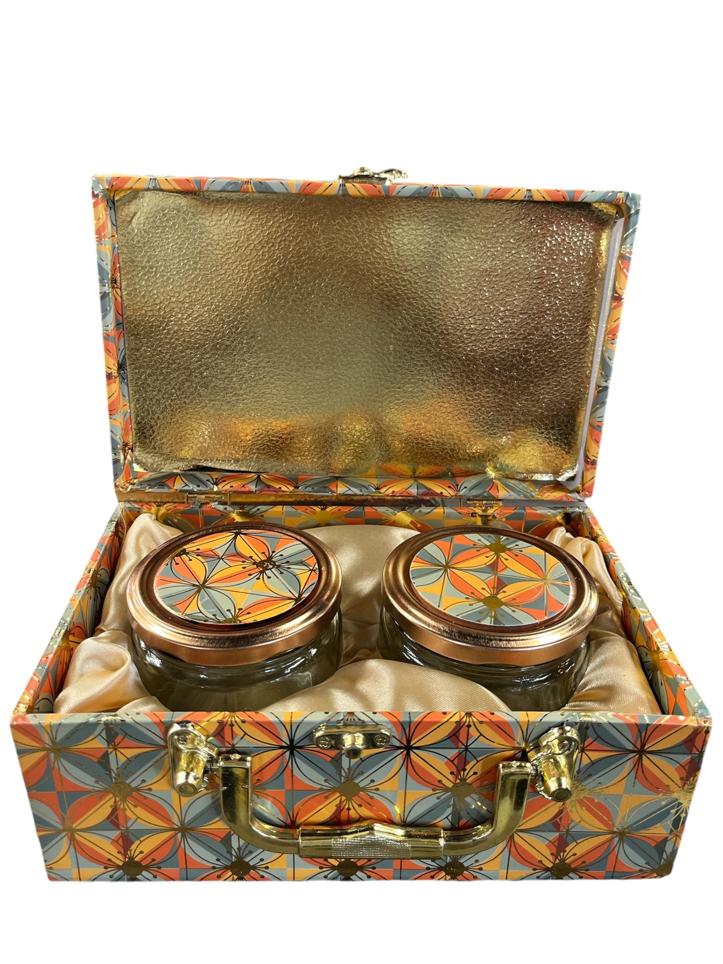 Multicolour Dry Fruit Box with Glass Jars