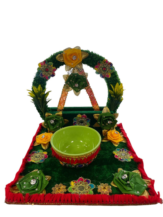 Floral Haldi Tray