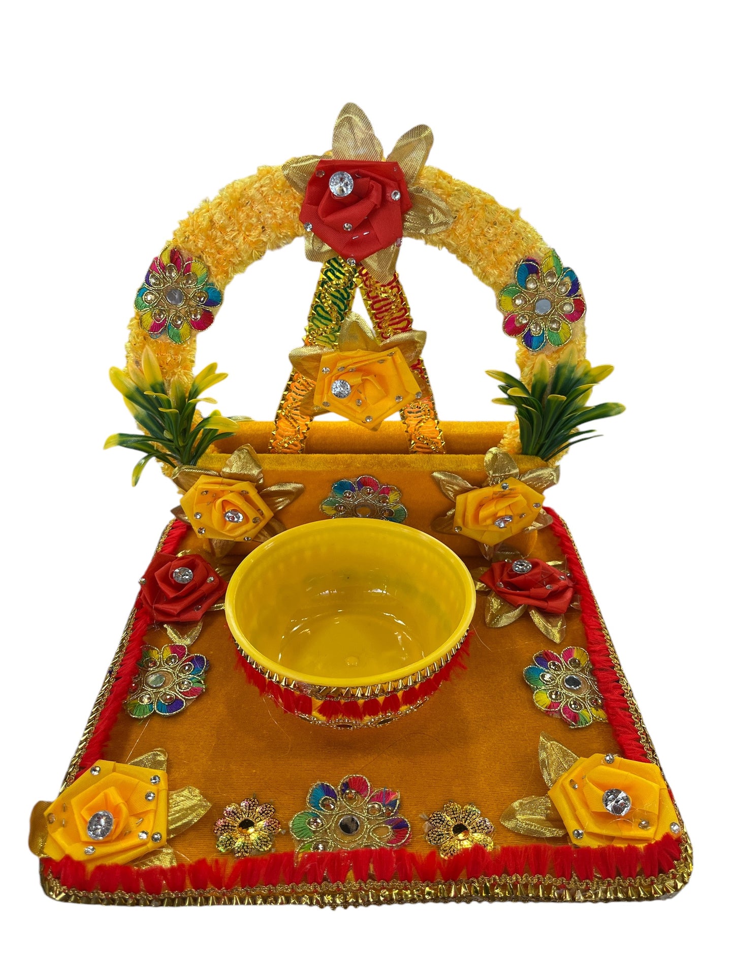 Floral Haldi Tray